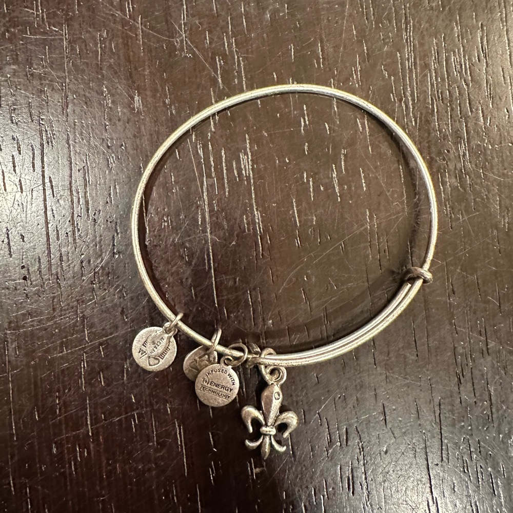 Alex and Ani bangle bracelet. Fleur De Lis.